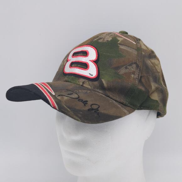 Dale Earnhardt Jr Hat Cap Strap Back Mens Camo Black NASCAR Racing Embroidered 8 - Picture 5 of 11